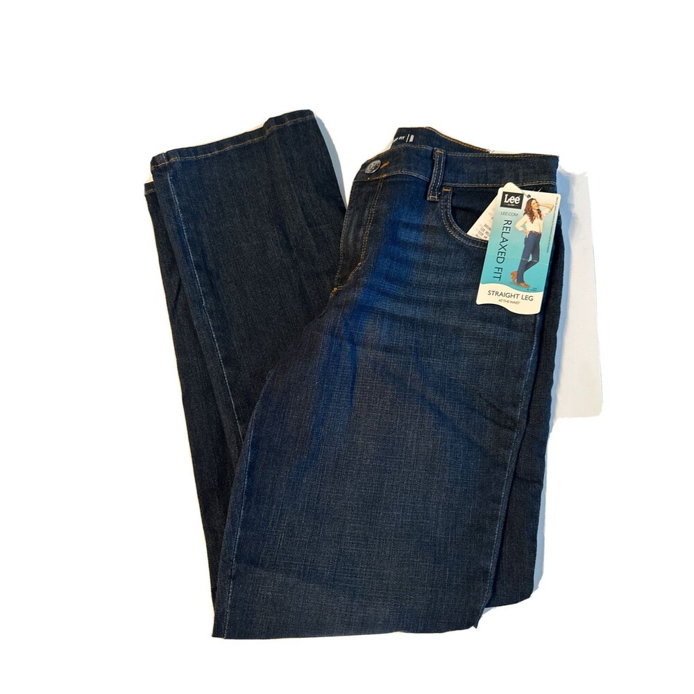 Lee Womens Relaxed Fit Straight Leg Mid Rise Jeans Verona 3051889 Size 6M NWT